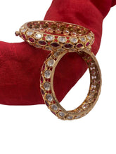 Aakruti Ruby Stone And Polki Bangles